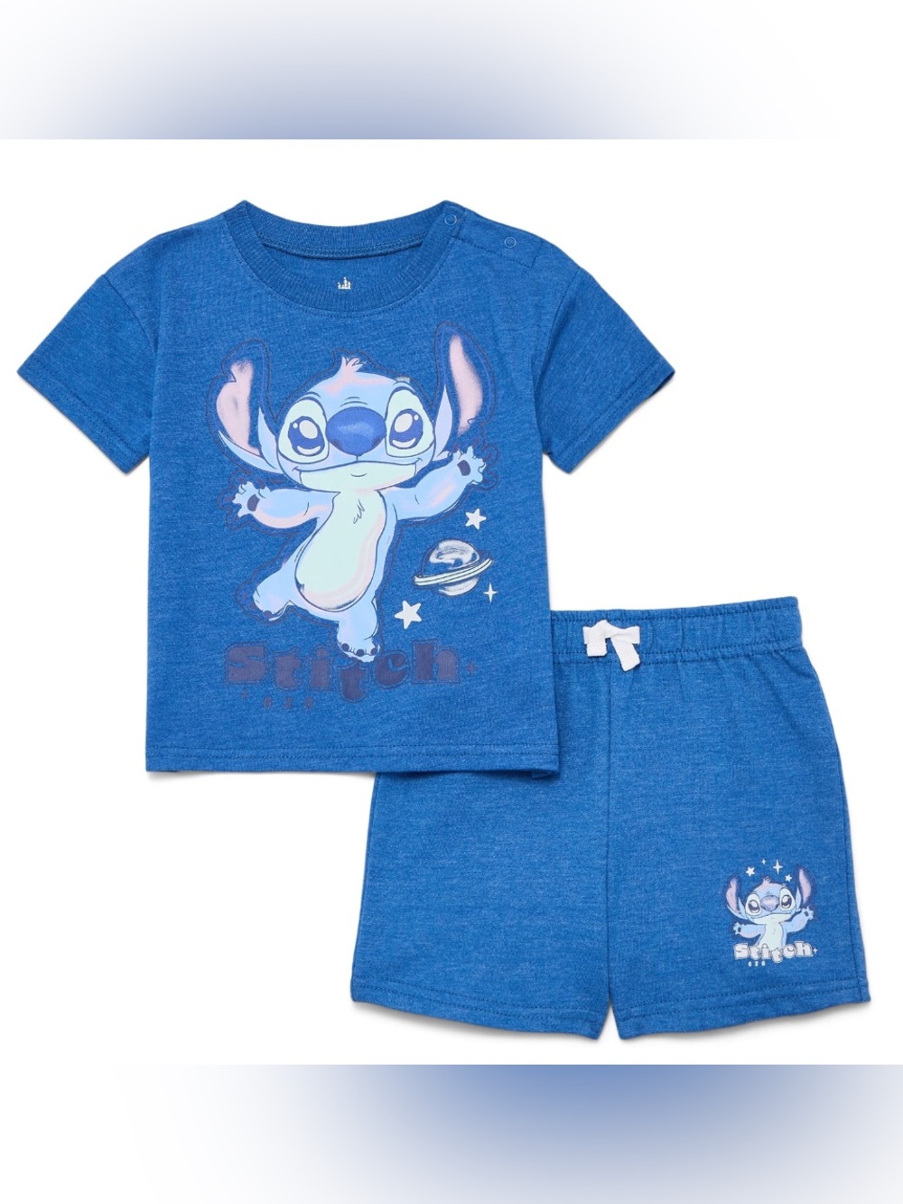 Stitch Baby Boys' Short Sleeve Graphic Tee and Shorts Set, 2-Piece,
